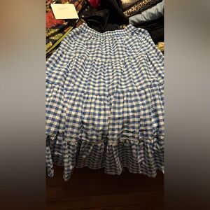 NWOT shop style your senses gingham maxi skirt